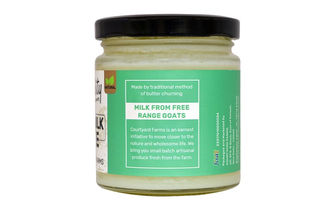 Courtyard Farms Whitality Goat Milk Ghee    Glass Jar  200 grams